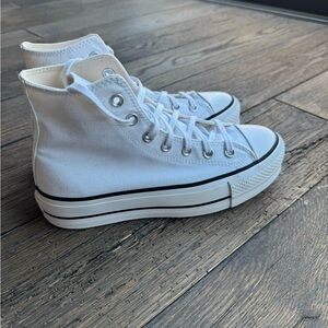 Converse White High-Top Sneakers 7.5